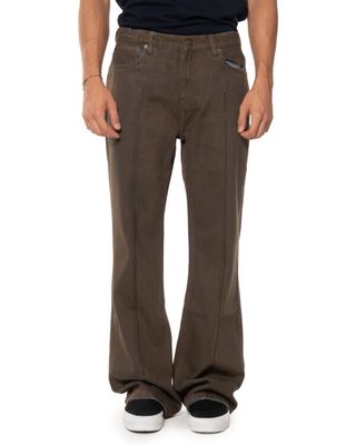 PLEASURES SPRAY BOOTCUT JEANS BROWN
