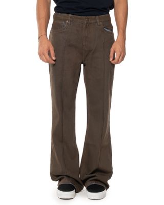 PLEASURES SPRAY BOOTCUT JEANS BROWN