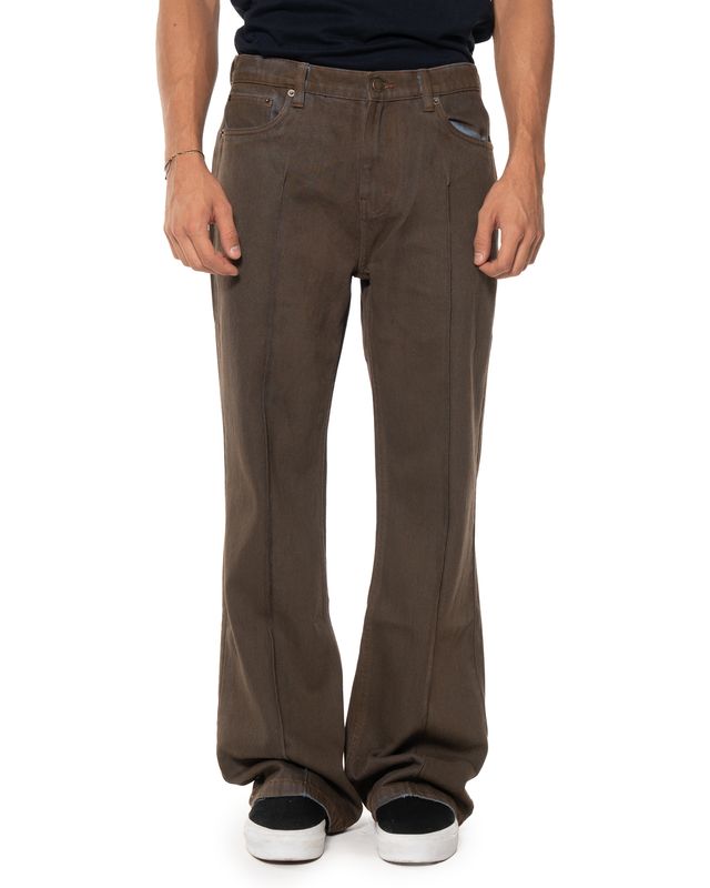 PLEASURES SPRAY BOOTCUT JEANS BROWN