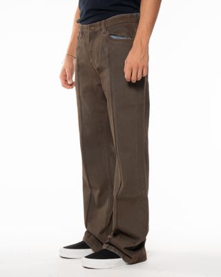 PLEASURES SPRAY BOOTCUT JEANS BROWN