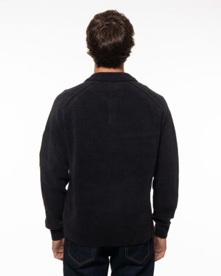 C.P. COMPANY CHENILLE POLO SWEATER
