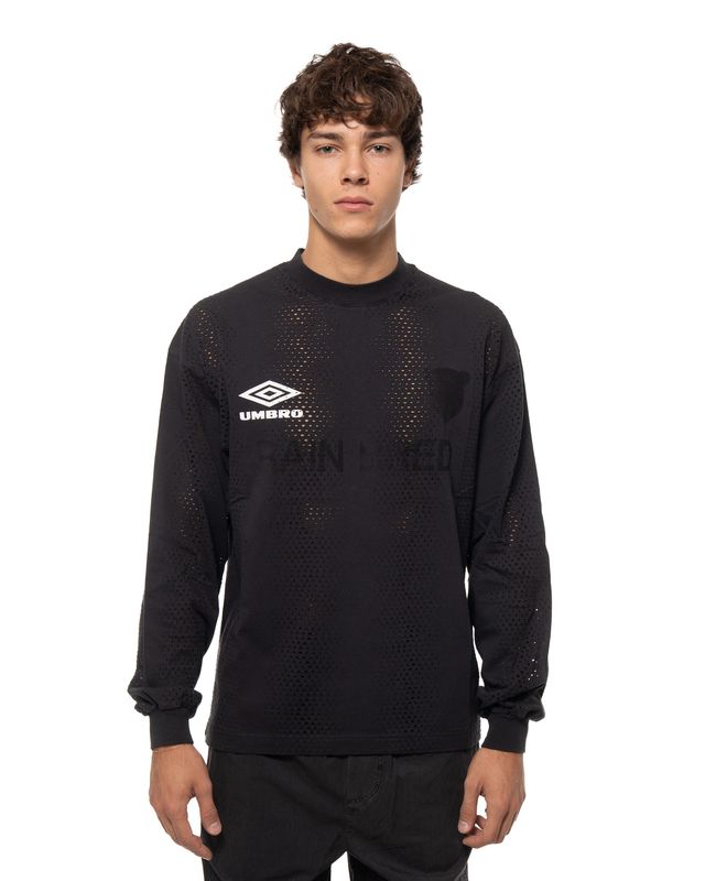 UMBRO RAIN BRED LS TEE WASHED BLACK