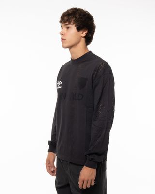 UMBRO RAIN BRED LS TEE WASHED BLACK