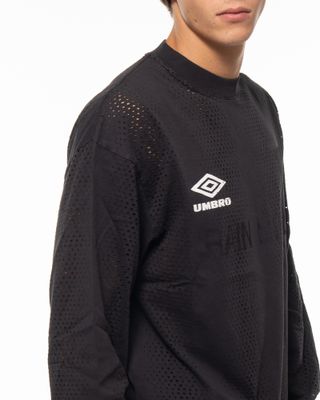 UMBRO RAIN BRED LS TEE WASHED BLACK
