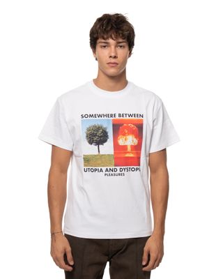 PLEASURES SOMEWHERE SS TEE WHITE
