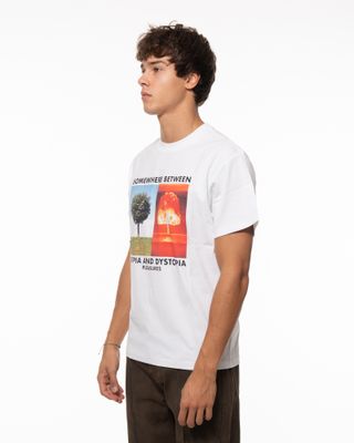 PLEASURES SOMEWHERE SS TEE WHITE