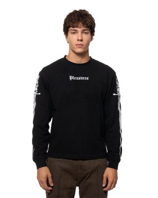 PLEASURES LUSTER HEAVY LS TEE BLACK