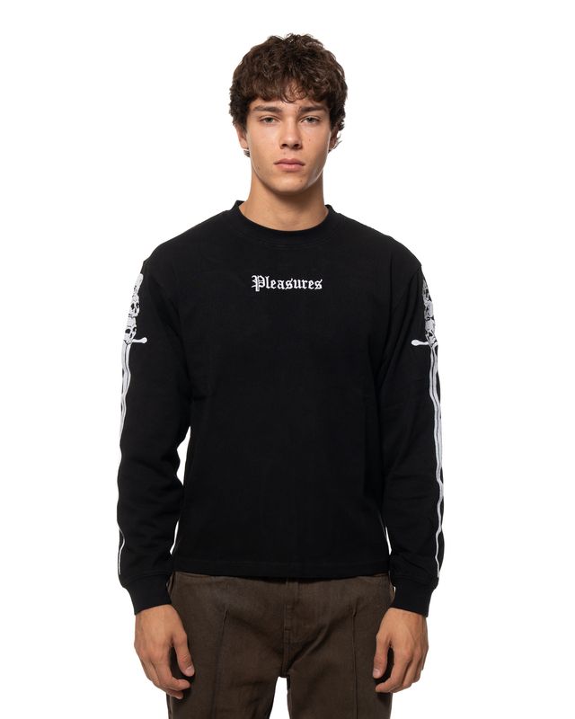 PLEASURES LUSTER HEAVY LS TEE BLACK