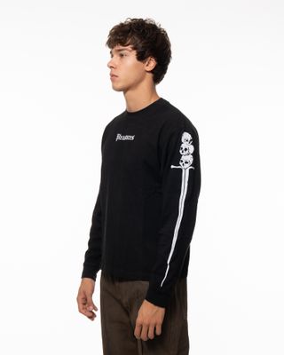 PLEASURES LUSTER HEAVY LS TEE BLACK