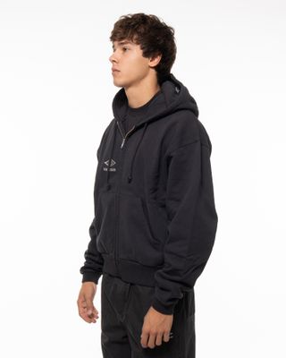 UMBRO COMPACT MASKED ZIP HOODIE BLACK