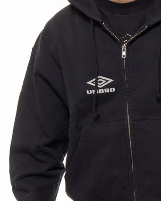 UMBRO COMPACT MASKED ZIP HOODIE BLACK