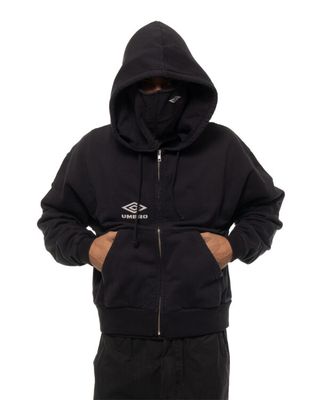 UMBRO COMPACT MASKED ZIP HOODIE BLACK