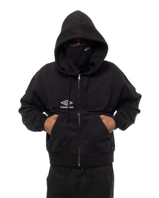 UMBRO COMPACT MASKED ZIP HOODIE BLACK