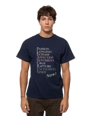 PLEASURES THESAURUS SS TEE NAVY