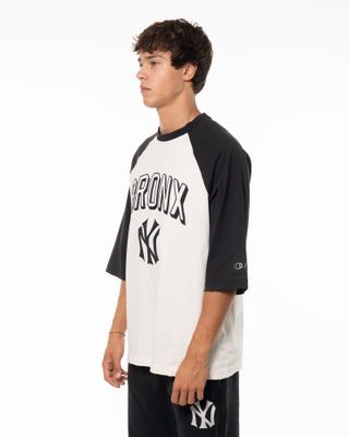 CHAMPION X MLB 3/4 SLEEVE TEE WHITE