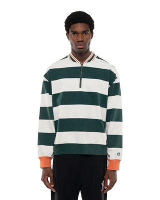 CHAMPION MODERN AMETORA STRIPED ZIP POLO
