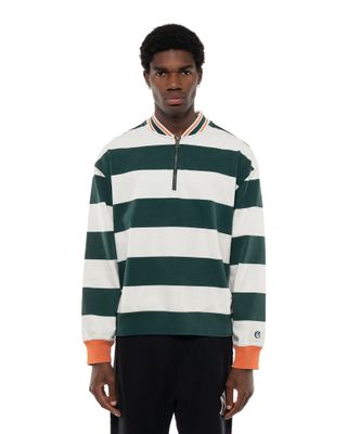 CHAMPION MODERN AMETORA STRIPED ZIP POLO