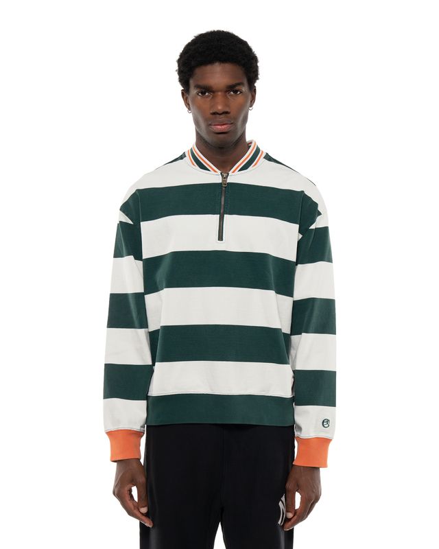 CHAMPION MODERN AMETORA STRIPED ZIP POLO