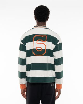 CHAMPION MODERN AMETORA STRIPED ZIP POLO