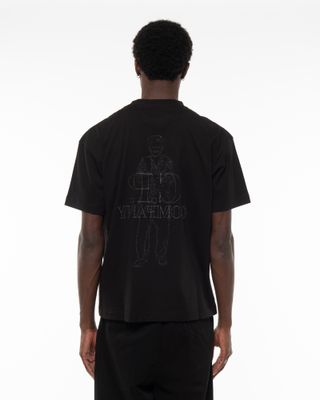 C.P. COMPANY LOGO SS TEE RAVEN