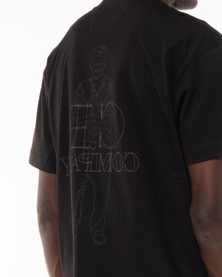 C.P. COMPANY LOGO SS TEE RAVEN
