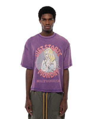 DIET STARTS MONDAY HOLLYWOOD TEE PURPLE