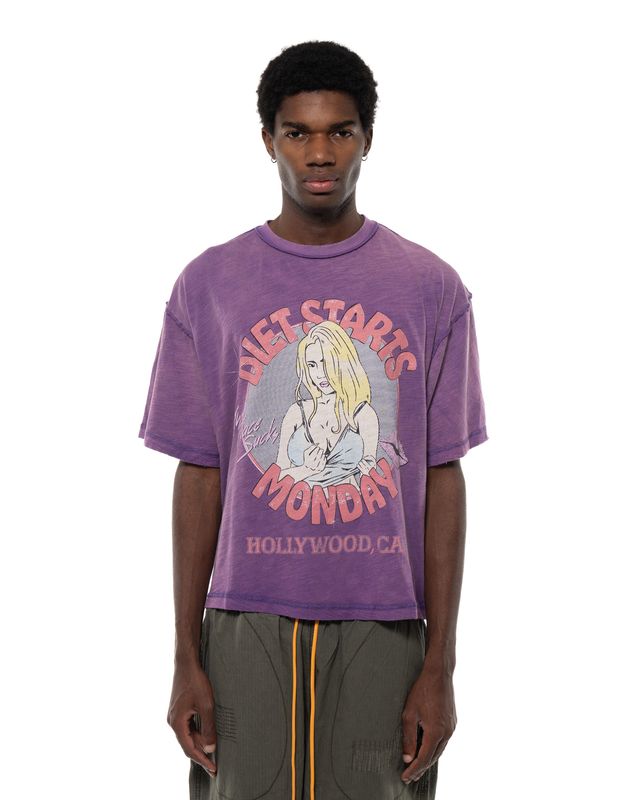 DIET STARTS MONDAY HOLLYWOOD TEE PURPLE