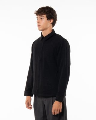 HIKING PATROL EDGE KNIT ZIP SHIRT BLACK