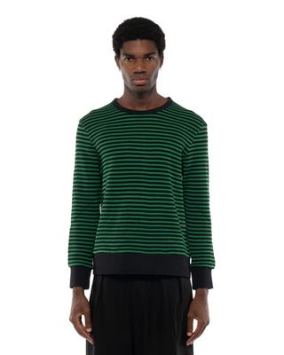 POP TRADING COMPANY STRIPED WAFFLE LS