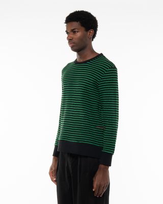 POP TRADING COMPANY STRIPED WAFFLE LS