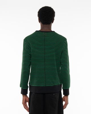 POP TRADING COMPANY STRIPED WAFFLE LS