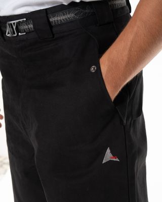 ROA CENTIPEDE BUCKLE CHINO PANTS BLACK