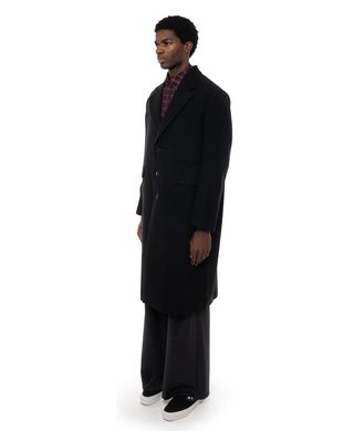 roldskov-fw26-27 ROLD SKOV REVER COAT BLACK