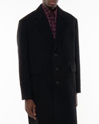 roldskov-fw26-42 ROLD SKOV REVER COAT BLACK