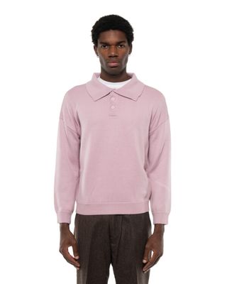 WALK IN PARIS THREE BUTTON POLO PINK