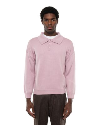 WALK IN PARIS THREE BUTTON POLO PINK