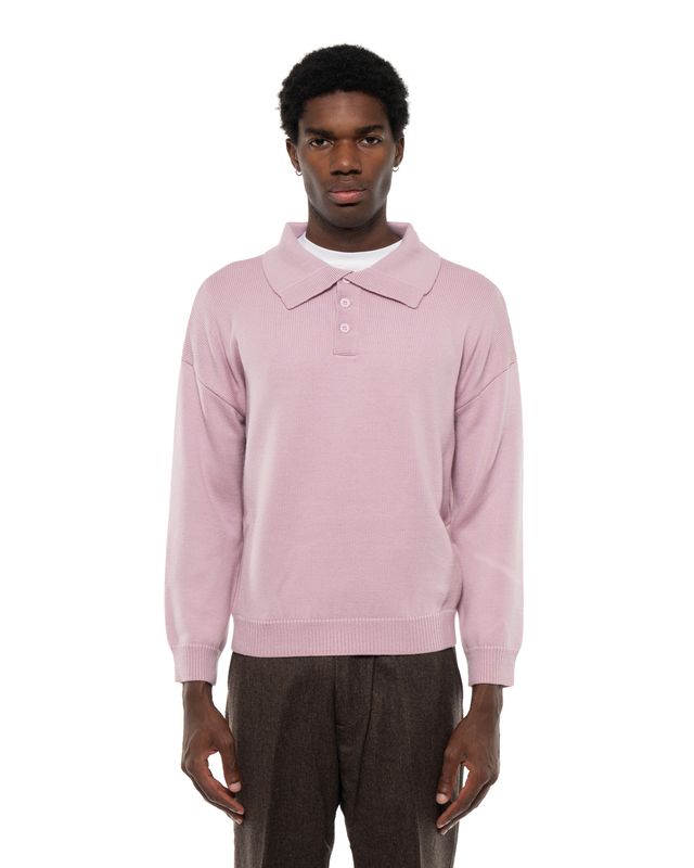 WALK IN PARIS THREE BUTTON POLO PINK