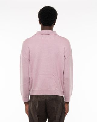 WALK IN PARIS THREE BUTTON POLO PINK
