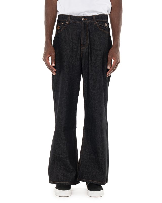 WALK IN PARIS RAW BLACK DENIM FLAIR PANT