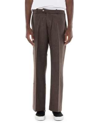 WALK IN PARIS FLARED SUIT PANTS BROWN