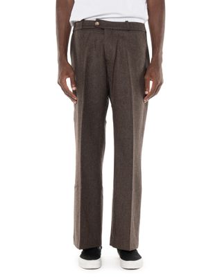 WALK IN PARIS FLARED SUIT PANTS BROWN