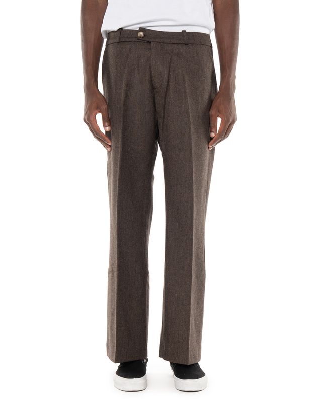WALK IN PARIS FLARED SUIT PANTS BROWN