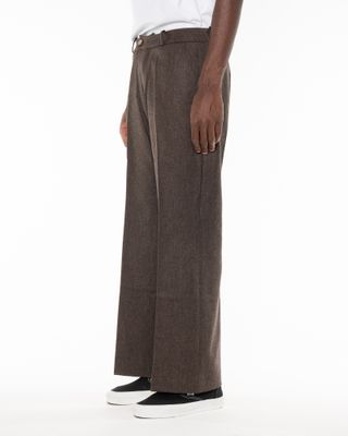 WALK IN PARIS FLARED SUIT PANTS BROWN