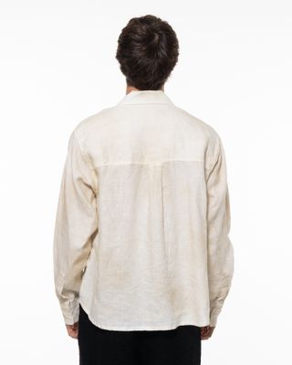 ARTE DUSTY LINEN ZIP SHIRT CREAM