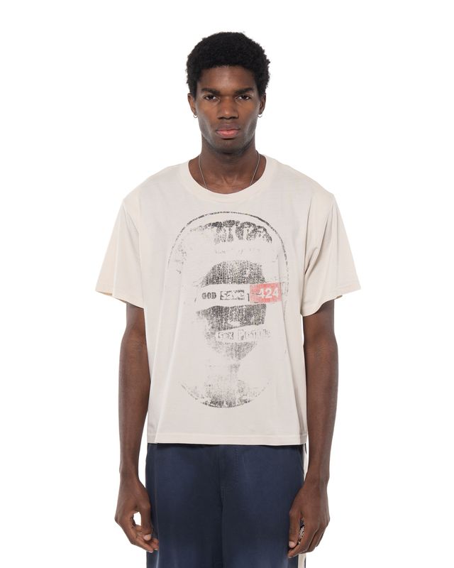 424 GOD SAVE 424 TEE SALT WHITE