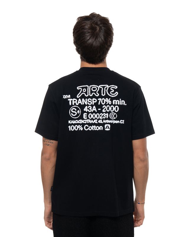 ARTE SERIAL STAMP SS TEE BLACK