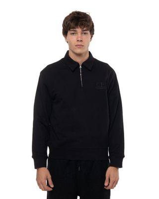 C.P. COMPANY DIAGONAL FLEECE POLO SWEAT
