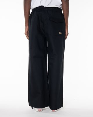 MAHARISHI LOOSE PLEATED PANTS BLACK