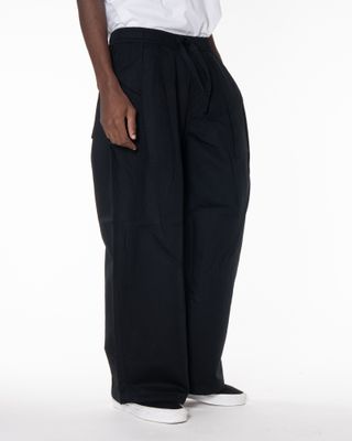 MAHARISHI LOOSE PLEATED PANTS BLACK
