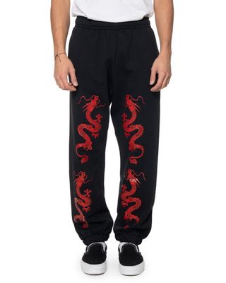 REBEL NOISE DRAGONS SWEATPANTS BLACK